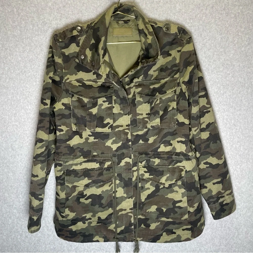 Blank NYC Camo Printed Twill Utility Jacket